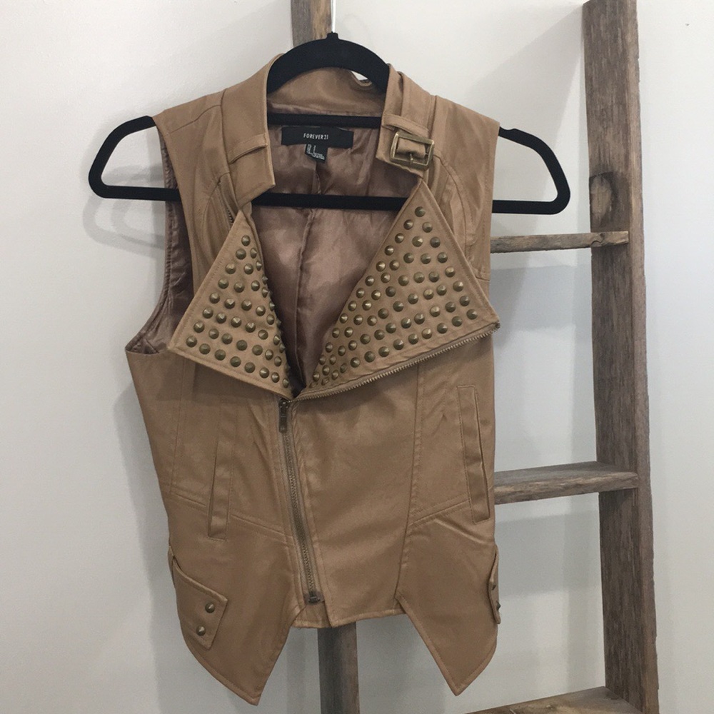 Brown Faux leather jacket